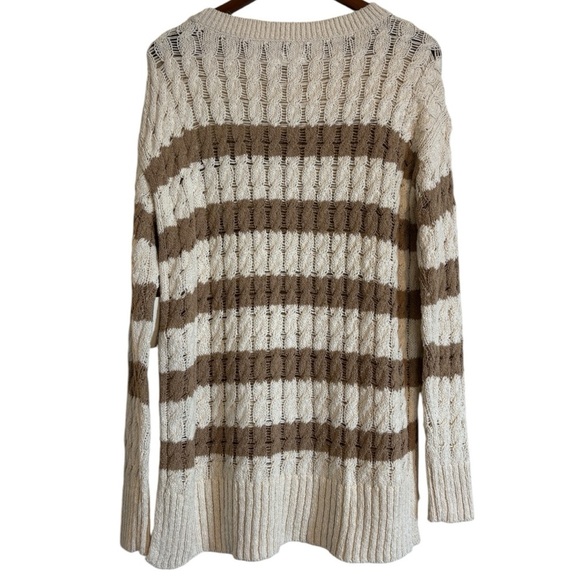 Anthropologie Pilcro Neutral Cable Knit Oversized Woman’s Size Small Sweater - Picture 4 of 10